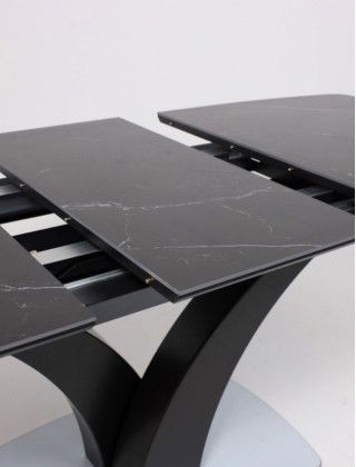 Стол НОТР ДАМ MODERNE 1400(1800)*850 камень черный Greys Black /черный матовый купить в Минске