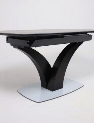 Стол НОТР ДАМ MODERNE 1400(1800)*850 камень черный Greys Black /черный матовый купить в Минске
