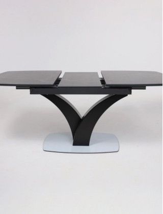Стол НОТР ДАМ MODERNE 1400(1800)*850 камень черный Greys Black /черный матовый купить в Минске