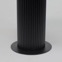 Стол РАУНД камень белый Elyt pulido / черный матовый