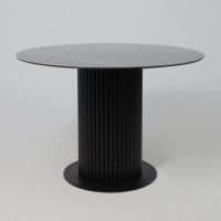 Стол РАУНД камень черный Wacom pulido / черный матовый