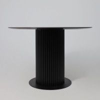 Стол РАУНД камень черный Wacom pulido / черный матовый