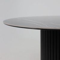 Стол РАУНД камень черный Wacom pulido / черный матовый