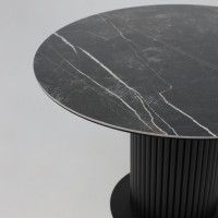 Стол РАУНД камень черный Wacom pulido / черный матовый