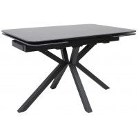 Стол РЕЙН NEW 1200(1840)*800 камень черный Greys Black/черный матовый Стол РЕЙН NEW 1200(1840)*800 камень черный Greys Black/черный матовый