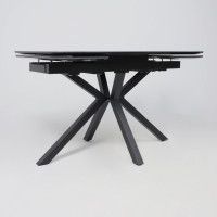 Стол РЕЙН NEW 1200(1840)*800 камень черный Greys Black/черный матовый Стол РЕЙН NEW 1200(1840)*800 камень черный Greys Black/черный матовый