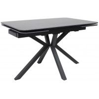 Стол РЕЙН NEW 1400(2040)*900 камень черный Greys Black/черный матовый Стол РЕЙН NEW 1400(2040)*900 камень черный Greys Black/черный матовый