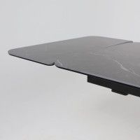 Стол РЕЙН NEW 1400(2040)*900 камень черный Greys Black/черный матовый