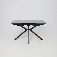 Стол РЕЙН NEW 1400(2040)*900 камень черный Greys Black/черный матовый