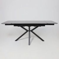 Стол РЕЙН NEW 1400(2040)*900 камень черный Greys Black/черный матовый