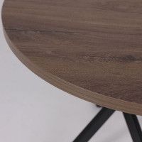 Стол РИГА D950 дуб гудзон шоколадный/черный Стол РИГА D950 дуб гудзон шоколадный/черный