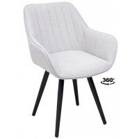 Стул Аврора РОАН 2 светло-серый велюр Вивальди 06/черный