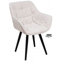 Стул Аврора САНТАНА 2 бежевый велюр Вивальди 02/черный