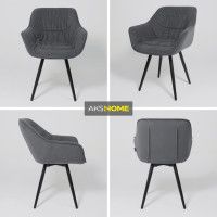 Стул Аврора САНТАНА 2 графитовый велюр Бренди Графит/черный купить в Минске