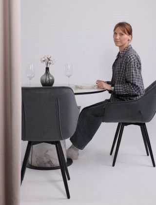 Стул Аврора САНТАНА 2 графитовый велюр Бренди Графит/черный купить в Минске