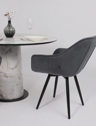 Стул Аврора САНТАНА 2 графитовый велюр Бренди Графит/черный купить в Минске