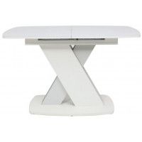 Стол СОФИЯ 1300(1700)*800 стекло белое Opti white/ЛДСП светло-серый + белый купить в Минске