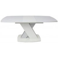 Стол СОФИЯ 1300(1700)*800 стекло белое Opti white/ЛДСП светло-серый + белый купить в Минске