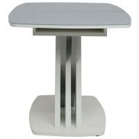 Стол СОФИЯ 1300(1700)*800 стекло серое/ЛДСП светло-серый + белый купить в Минске