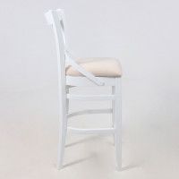 Стул Аврора СОЛО ВЕНСКИЙ полубарный кремовый велюр Вивальди 02/белый купить в Минске