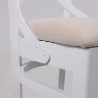 Стул Аврора СОЛО ВЕНСКИЙ полубарный кремовый велюр Вивальди 02/белый купить в Минске