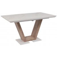 Стол ТОРОНТО 1400(1715)*800 камень белый Greys white/Ель умбра