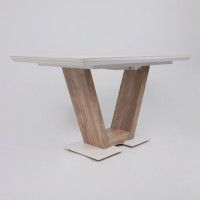 Стол ТОРОНТО 1400(1715)*800 камень белый Greys white/Ель умбра купить в Минске