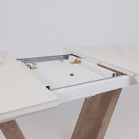 Стол ТОРОНТО 1400(1715)*800 камень белый Greys white/Ель умбра купить в Минске