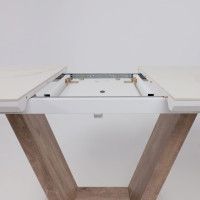 Стол ТОРОНТО 1400(1715)*800 камень белый Greys white/Ель умбра купить в Минске