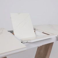 Стол ТОРОНТО 1400(1715)*800 камень белый Greys white/Ель умбра купить в Минске
