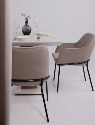 Стол ТОРОНТО 1400(1715)*800 камень белый Greys white/Ель умбра купить в Минске