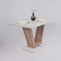 Стол ТОРОНТО 1400(1715)*800 камень белый Greys white/Ель умбра купить в Минске