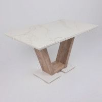 Стол ТОРОНТО 1400(1715)*800 камень белый Greys white/Ель умбра купить в Минске