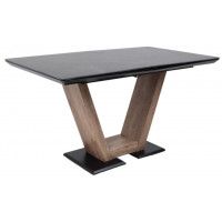 Стол ТОРОНТО 1400(1715)*800 камень серый Greys black/Ель умбра