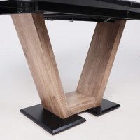 Стол ТОРОНТО 1400(1715)*800 камень серый Greys black/Ель умбра купить в Минске