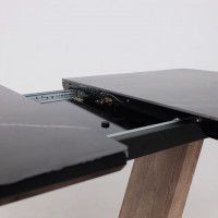 Стол ТОРОНТО 1400(1715)*800 камень серый Greys black/Ель умбра купить в Минске