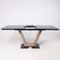 Стол ТОРОНТО 1400(1715)*800 камень серый Greys black/Ель умбра купить в Минске