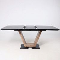 Стол ТОРОНТО 1400(1715)*800 камень серый Greys black/Ель умбра купить в Минске