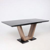 Стол ТОРОНТО 1400(1715)*800 камень серый Greys black/Ель умбра купить в Минске