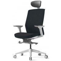 Кресло Bestuhl J1 с подголовником черный/белое основание купить в Минске Кресло Bestuhl J1 с подголовником черный/белое основание купить в Минске