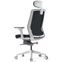 Кресло Bestuhl J1 с подголовником черный/белое основание купить в Минске Кресло Bestuhl J1 с подголовником черный/белое основание купить в Минске