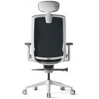 Кресло Bestuhl J1 с подголовником черный/белое основание купить в Минске Кресло Bestuhl J1 с подголовником черный/белое основание купить в Минске