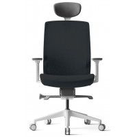 Кресло Bestuhl J1 с подголовником черный/белое основание купить в Минске Кресло Bestuhl J1 с подголовником черный/белое основание купить в Минске