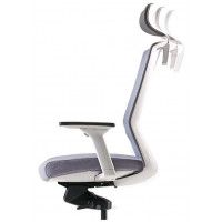 Кресло Bestuhl J1 с подголовником черный/белое основание купить в Минске Кресло Bestuhl J1 с подголовником черный/белое основание купить в Минске