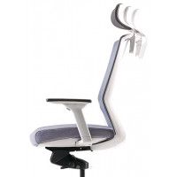 Кресло Bestuhl J1 с подголовником синий/белое основание купить в Минске