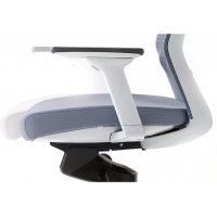 Кресло Bestuhl J1 с подголовником серый/белое основание купить в Минске