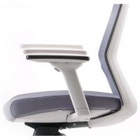Кресло Bestuhl J1 с подголовником серый/белое основание купить в Минске