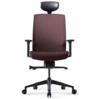 Кресло Bestuhl J1 с подголовником коричневый/черное основание купить в Минске