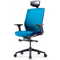 Кресло Bestuhl J1 с подголовником синий/черное основание купить в Минске