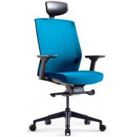 Кресло Bestuhl J1 с подголовником синий/черное основание